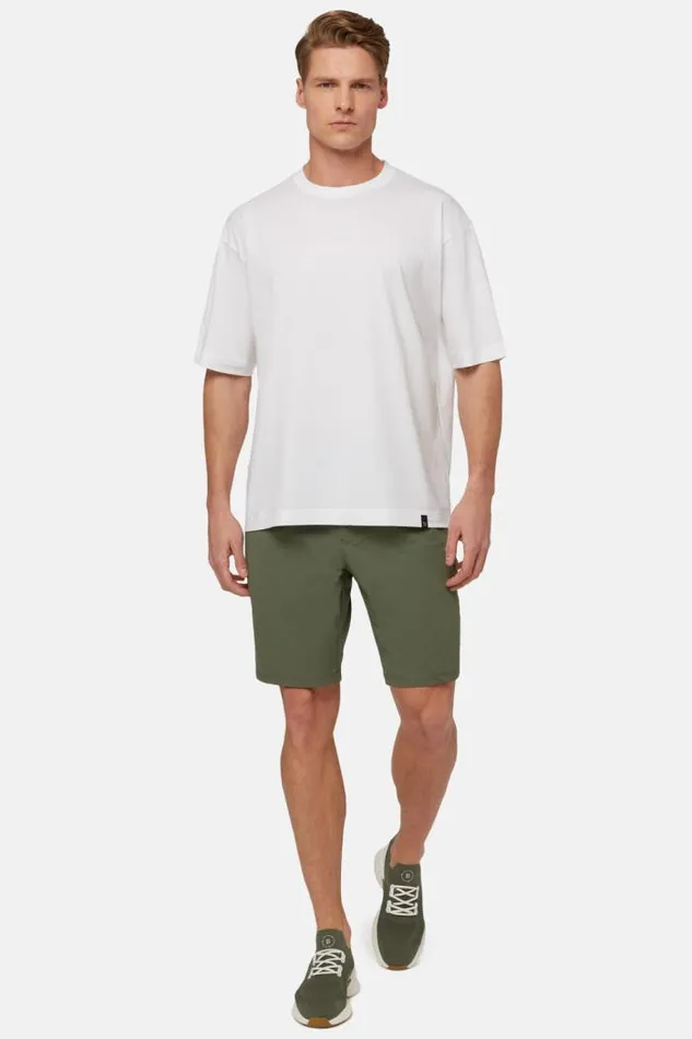 Bermuda Men Boggi Milano Bermuda Shorts In Stretch Recycled Nylon Green Bermuda Men Boggi Milano Bermuda Shorts In Stretch Recycled Nylon Green
