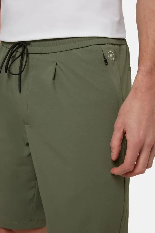 Bermuda Men Boggi Milano Bermuda Shorts In Stretch Recycled Nylon Green Bermuda Men Boggi Milano Bermuda Shorts In Stretch Recycled Nylon Green