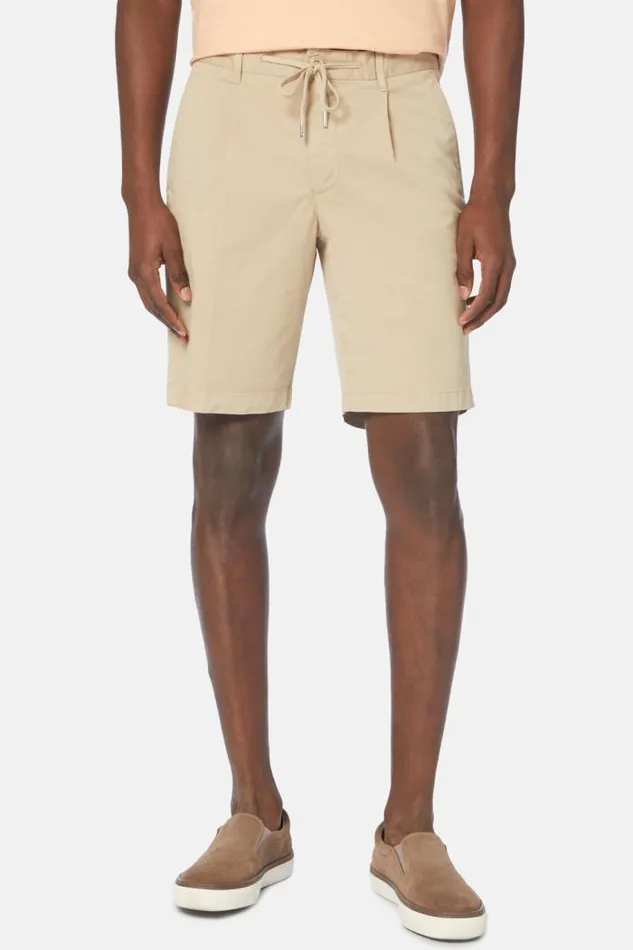 Bermuda Men Boggi Milano Stretch Cotton Summer Bermuda Shorts Beige