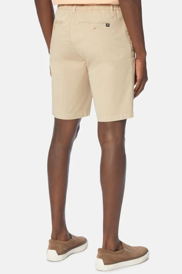 Bermuda Men Boggi Milano Stretch Cotton Summer Bermuda Shorts Beige