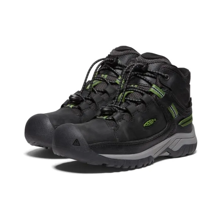 Big Kids039 Black Hiking Boots 8211 Targhee Mid WP Kids KEEN Playground Big Kids039 Black Hiking Boots 8211 Targhee Mid WP Kids KEEN Playground