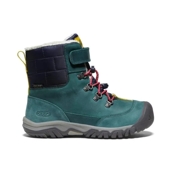 Big Kids039 Kanibou Waterproof Blue Leather Tall Boot Kids KEEN Big Kids