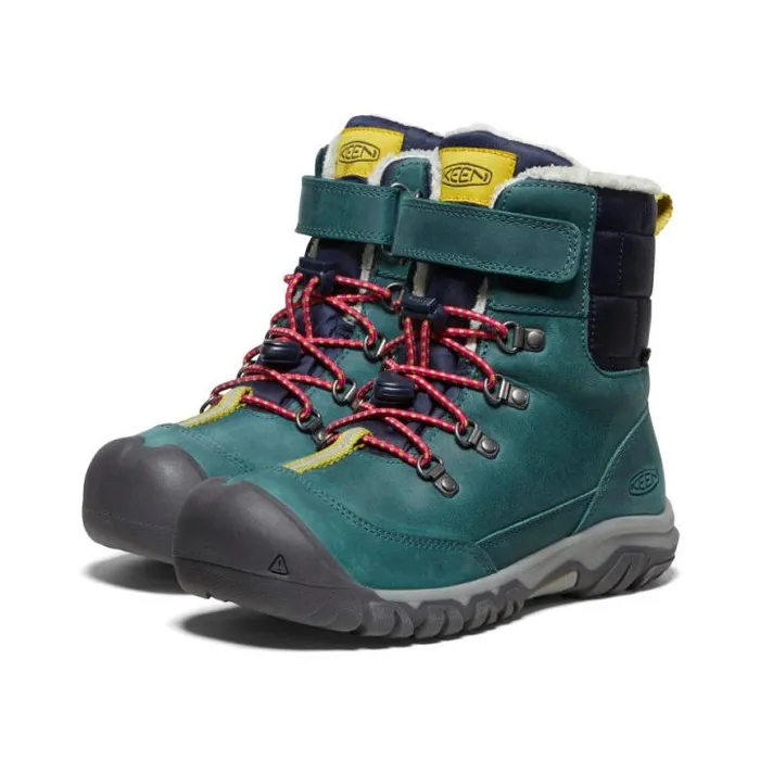 Big Kids039 Kanibou Waterproof Blue Leather Tall Boot Kids KEEN Big Kids