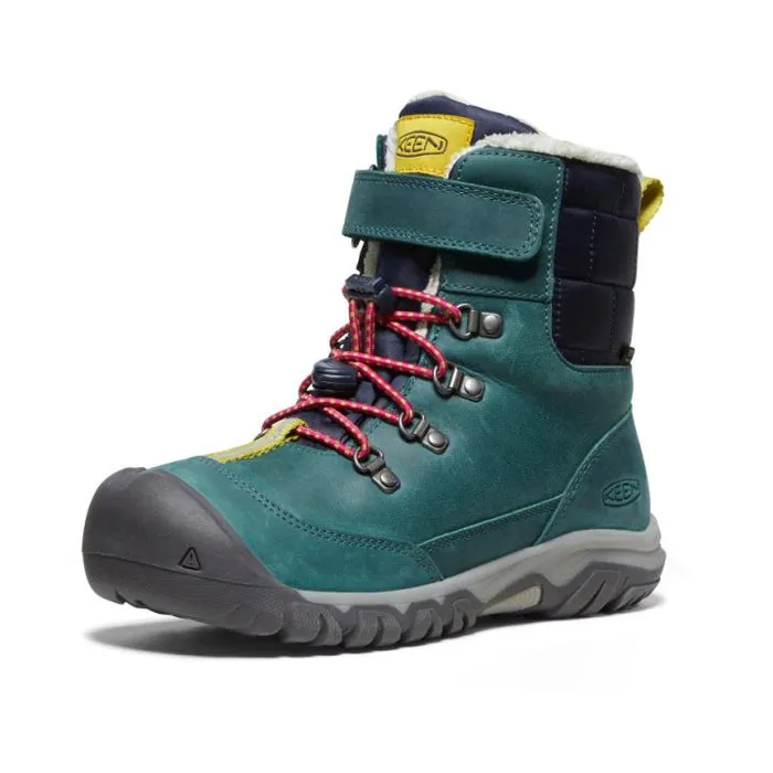 Big Kids039 Kanibou Waterproof Blue Leather Tall Boot Kids KEEN Big Kids