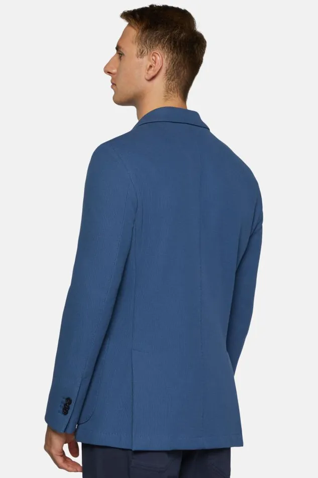Blazers Men Boggi Milano Air Force Blue Cotton B Jersey Jacket Airblue