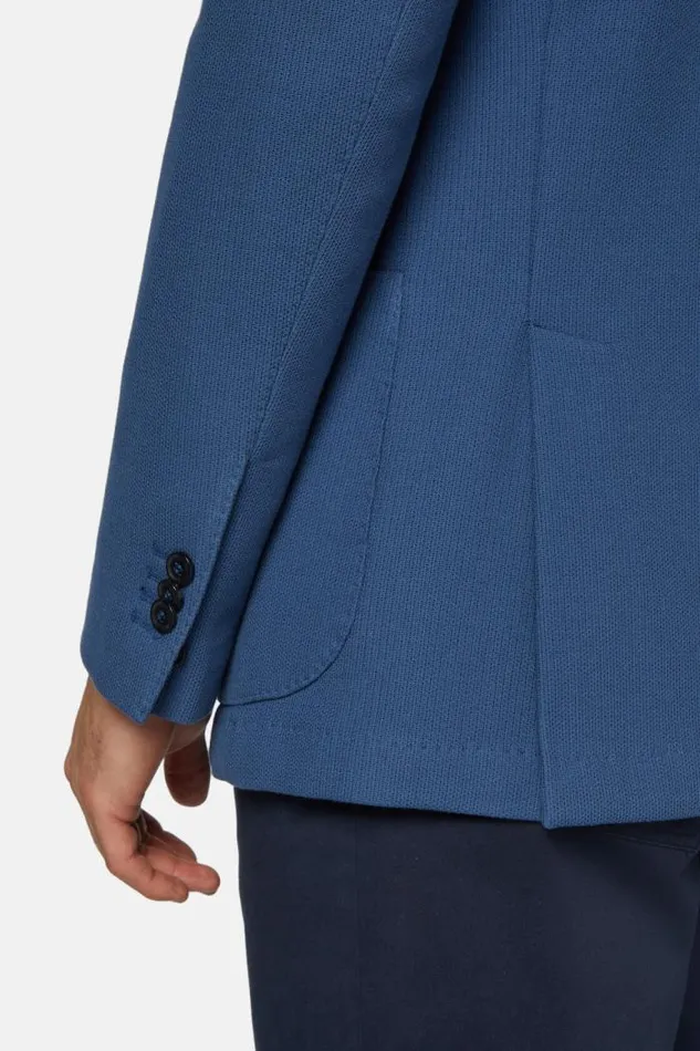 Blazers Men Boggi Milano Air Force Blue Cotton B Jersey Jacket Airblue