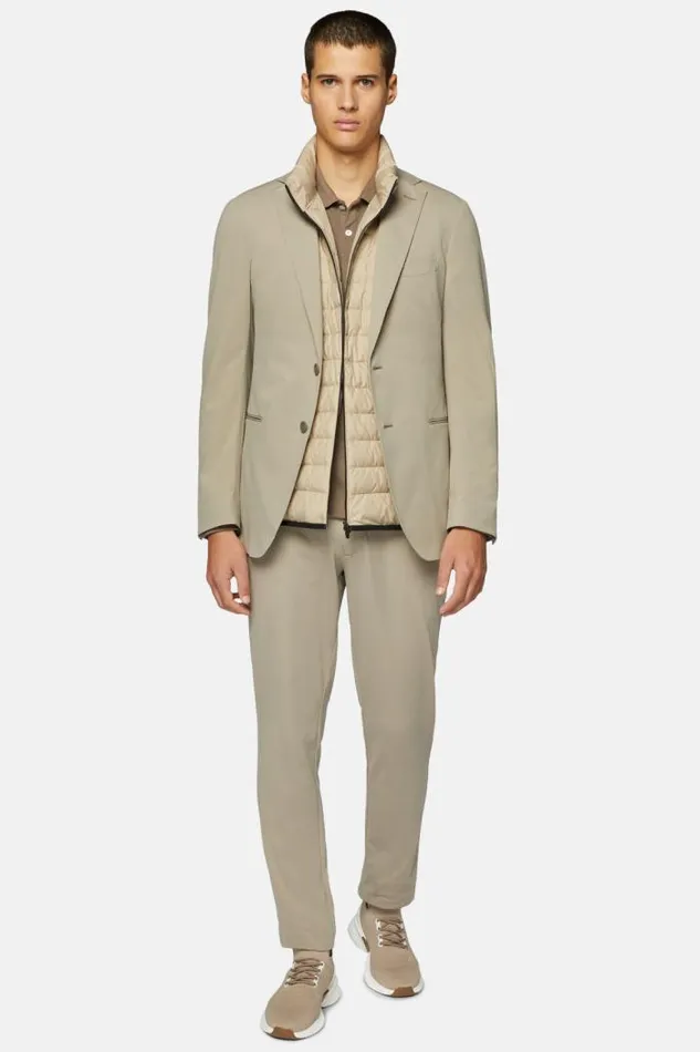 Blazers Men Boggi Milano Beige B Tech Stretch Nylon Jacket Beige