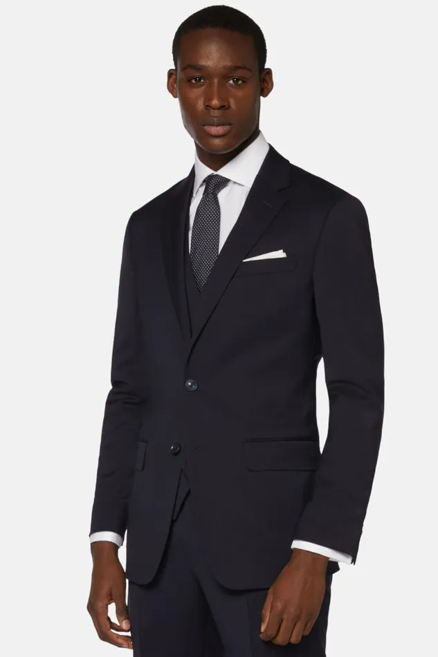 Blazers Men Boggi Milano Navy Stretch Wool Twill Jacket Navy Blue Blazers Men Boggi Milano Navy Stretch Wool Twill Jacket Navy Blue