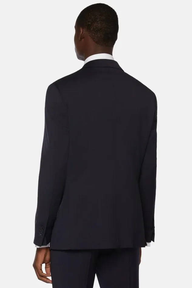 Blazers Men Boggi Milano Navy Stretch Wool Twill Jacket Navy Blue Blazers Men Boggi Milano Navy Stretch Wool Twill Jacket Navy Blue