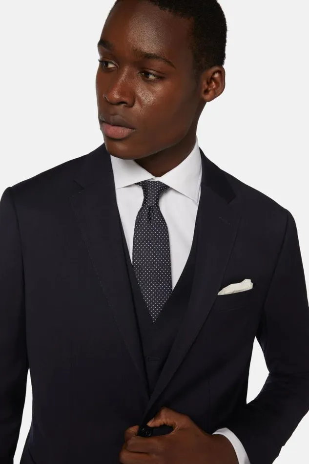 Blazers Men Boggi Milano Navy Stretch Wool Twill Jacket Navy Blue Blazers Men Boggi Milano Navy Stretch Wool Twill Jacket Navy Blue