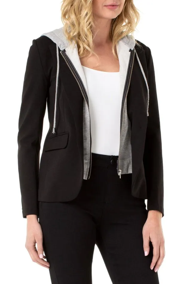 BLAZERS Women Liverpool Los Angeles BLAZER W REMOVABLE HOOD Black