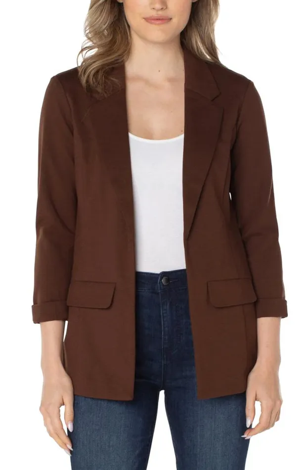 BLAZERS Women Liverpool Los Angeles BOYFRIEND BLAZER WITH PRINCESS DART Brownstone BLAZERS Women Liverpool Los Angeles BOYFRIEND BLAZER WITH PRINCESS DART Brownstone