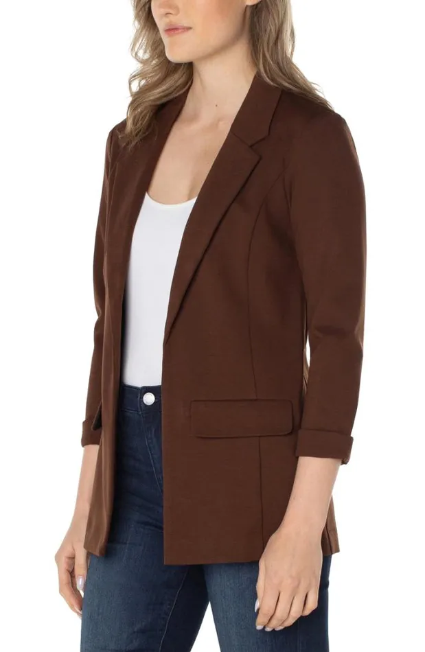 BLAZERS Women Liverpool Los Angeles BOYFRIEND BLAZER WITH PRINCESS DART Brownstone