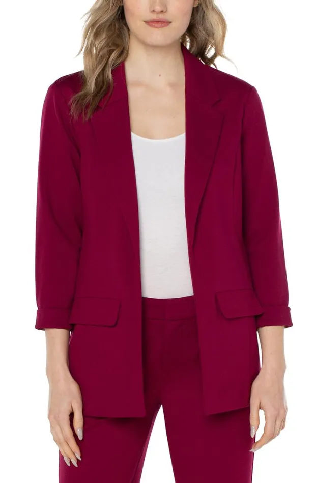 BLAZERS Women Liverpool Los Angeles BOYFRIEND BLAZER WITH PRINCESS DARTS Garnet Berry BLAZERS Women Liverpool Los Angeles BOYFRIEND BLAZER WITH PRINCESS DARTS Garnet Berry