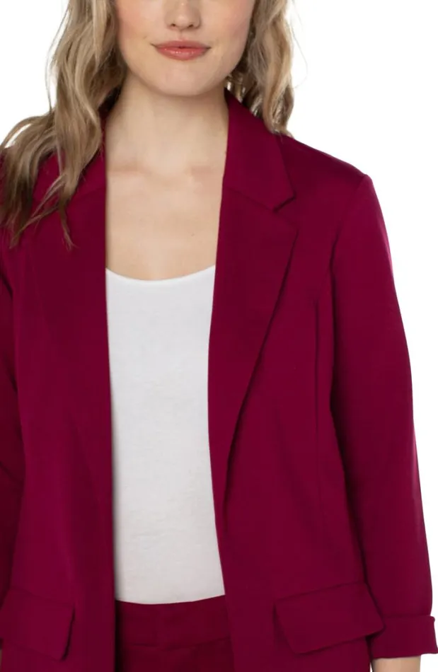 BLAZERS Women Liverpool Los Angeles BOYFRIEND BLAZER WITH PRINCESS DARTS Garnet Berry