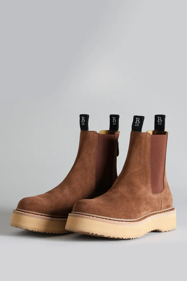 Boots Single Stack Chelsea Boot 8211 Brown Suede 8211 R13 Women