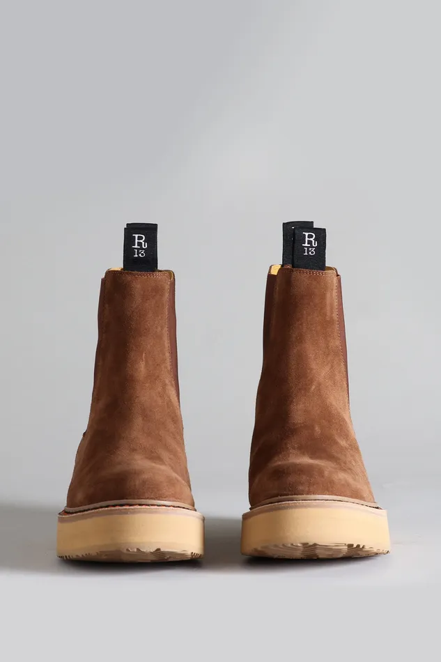 Boots Single Stack Chelsea Boot 8211 Brown Suede 8211 R13 Women Boots Single Stack Chelsea Boot 8211 Brown Suede 8211 R13 Women
