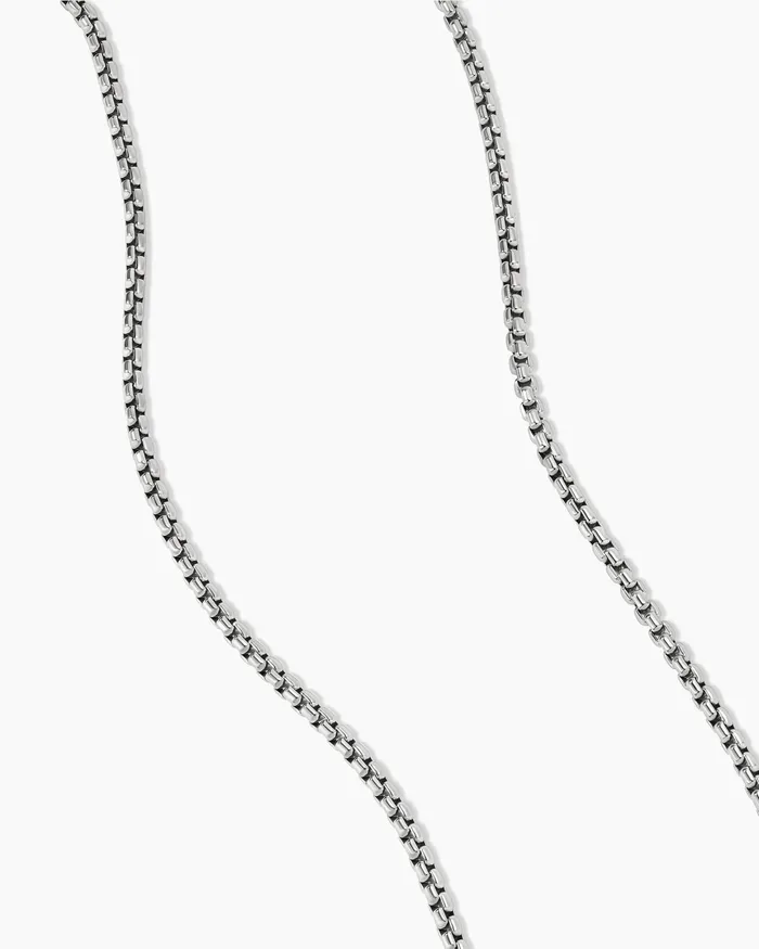 Box Chain Necklace In 18K White Gold 17mm Women David Yurman Chain Box Chain Necklace In 18K White Gold 17mm Women David Yurman Chain