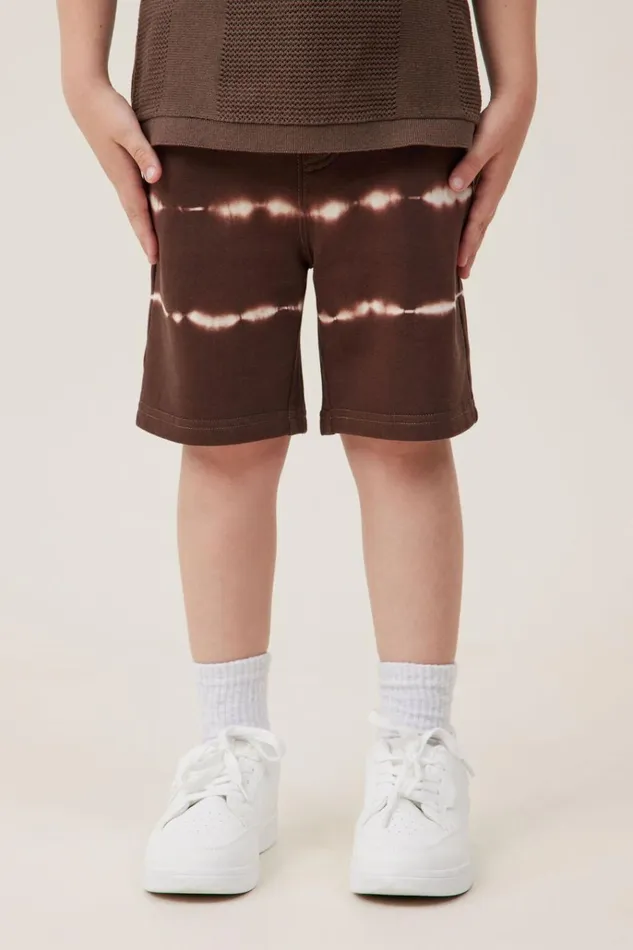 Boys Shorts Cotton On Harlow Longline Fleece Short Hot Choccyvanilla Tie Dye