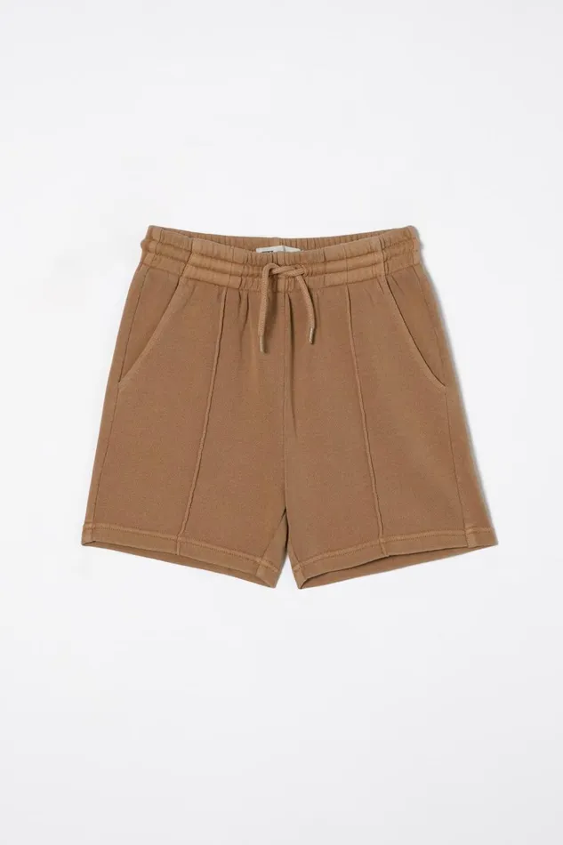 Boys Shorts Cotton On Henry Slouch Short Taupy Brown Garment Dye