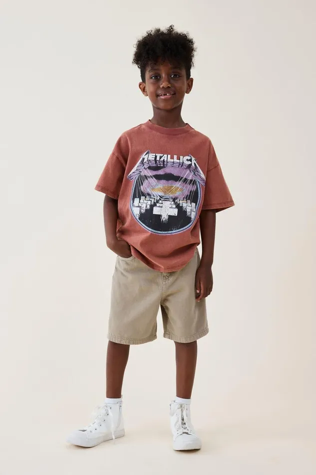 Boys Shorts Cotton On Regular Fit Short Bronte Stone