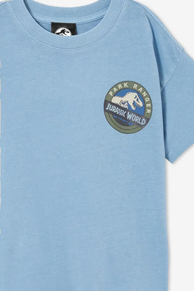 Boys Tops and TShirts Cotton On License Drop Shoulder Short Sleeve Tee Lcn Uni Dusty Bluejurassic Park Boys Tops and TShirts Cotton On License Drop Shoulder Short Sleeve Tee Lcn Uni Dusty Bluejurassic Park