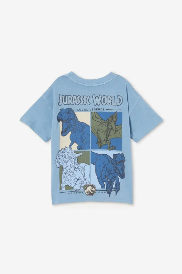 Boys Tops and TShirts Cotton On License Drop Shoulder Short Sleeve Tee Lcn Uni Dusty Bluejurassic Park Boys Tops and TShirts Cotton On License Drop Shoulder Short Sleeve Tee Lcn Uni Dusty Bluejurassic Park