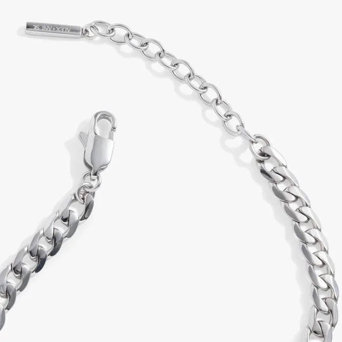 Bracelets Women Alex And Ani Everyday Flat Curb Chain Bracelet Stainless Steel Silver