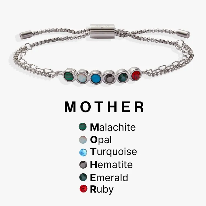 Bracelets Women Alex And Ani Hidden Message 039Mother039 Acrostic Bolo Stainless Steel Gold