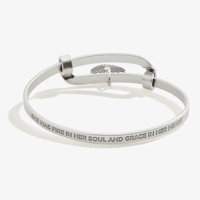Bracelets Women Alex And Ani Motivation Heart Charm Bangle Rafaelian Silver