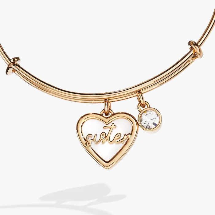 Bracelets Women Alex And Ani Sister Mother Of Pearl Bangle Silver
