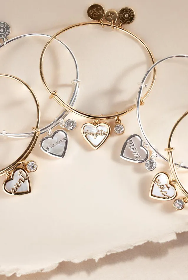 Bracelets Women Alex And Ani Sister Mother Of Pearl Bangle Silver