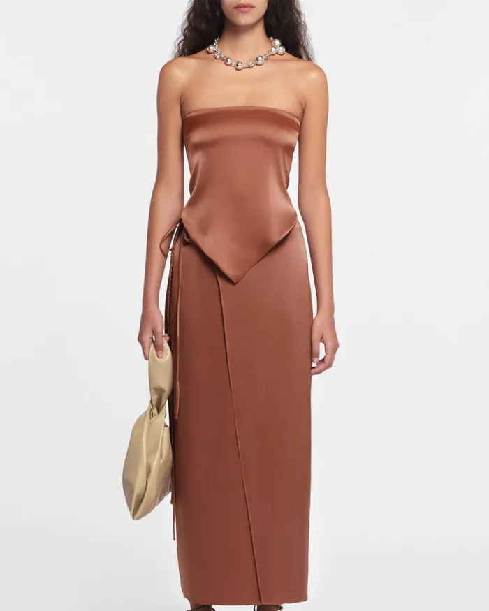 Brita Brown Terra Women Nanushka Tops