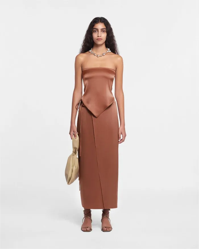 Brita Brown Terra Women Nanushka Tops Brita Brown Terra Women Nanushka Tops