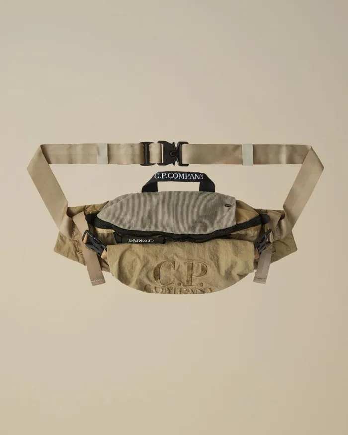 CP Company Backpacks and Waistbag Plain Paper Touch Logo Waistbag Vintage Khaki Beige 8211 Man CP Company Backpacks and Waistbag Plain Paper Touch Logo Waistbag Vintage Khaki Beige 8211 Man