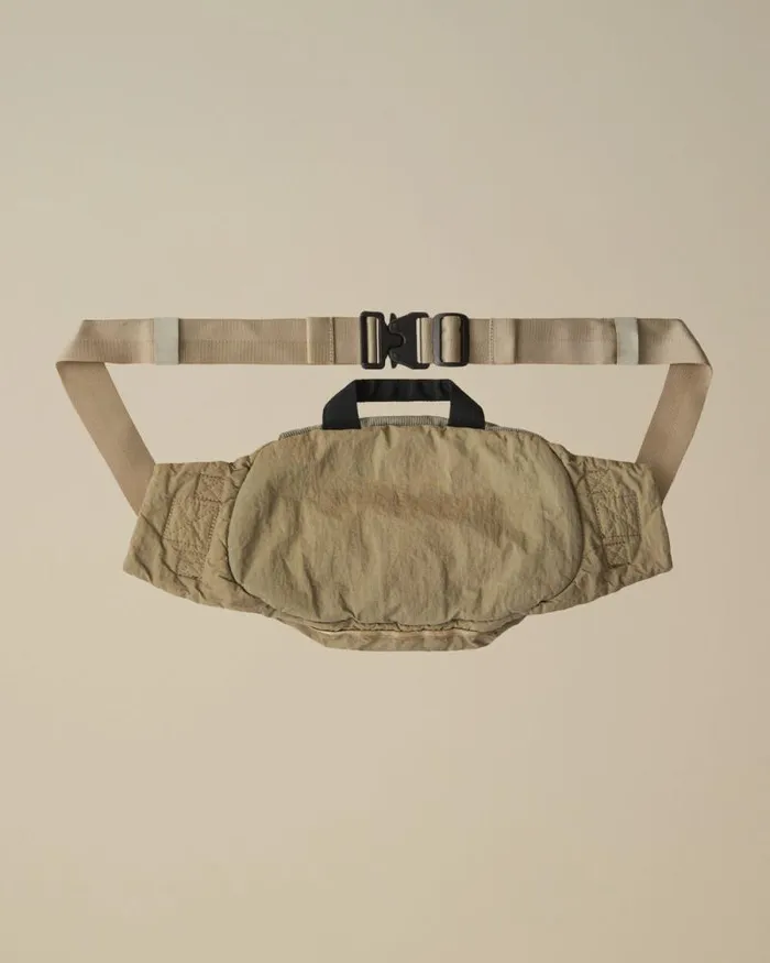 CP Company Backpacks and Waistbag Plain Paper Touch Logo Waistbag Vintage Khaki Beige 8211 Man