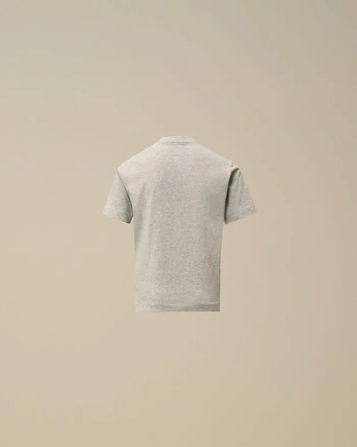 CP Company Clothing 23 U16 Cotton Jersey 301 Label Style TShirt Grey Melange 8211 Kids