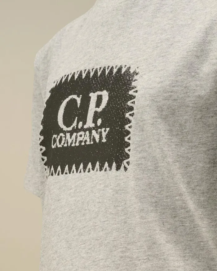 CP Company Clothing 23 U16 Cotton Jersey 301 Label Style TShirt Grey Melange 8211 Kids