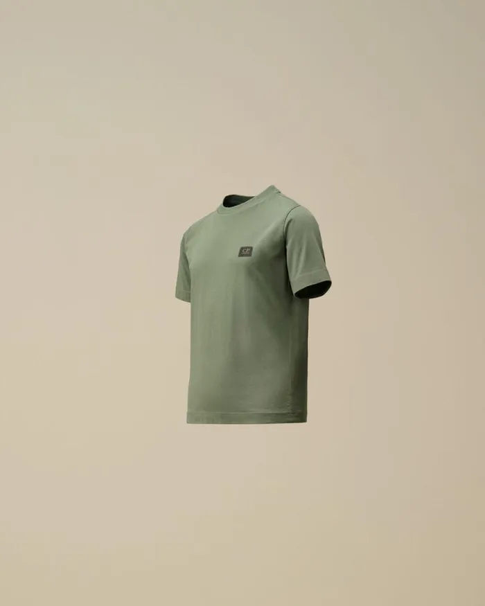 CP Company Clothing 23 U16 Cotton Jersey 301 Logo TShirt Artichoke Green 8211 Kids CP Company Clothing 23 U16 Cotton Jersey 301 Logo TShirt Artichoke Green 8211 Kids