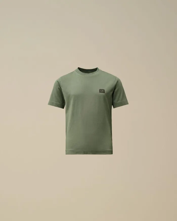 CP Company Clothing 23 U16 Cotton Jersey 301 Logo TShirt Artichoke Green 8211 Kids