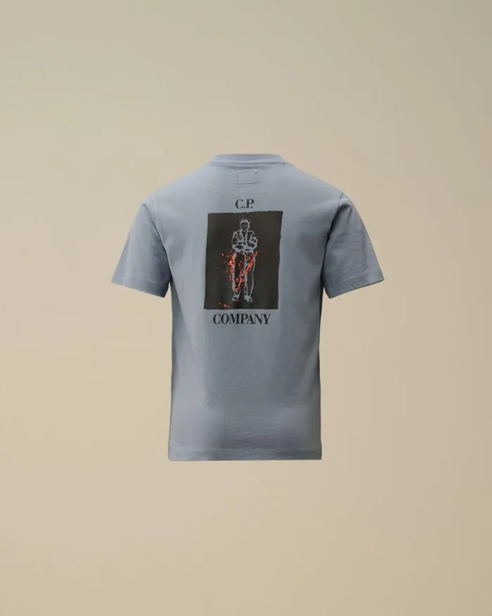 CP Company Clothing 48 U16 Cotton Jersey 301 British Sailor TShirt Flint Stone Blue 8211 Kids