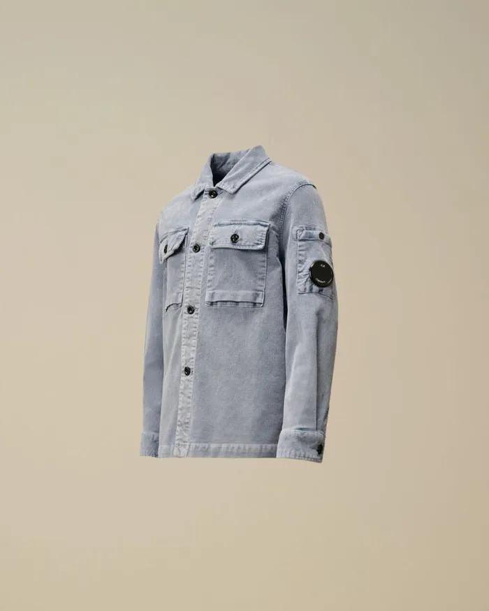 CP Company Clothing 48 U16 Cotton Stretch Corduroy Buttoned Lens Shirt Flint Stone Blue 8211 Kids CP Company Clothing 48 U16 Cotton Stretch Corduroy Buttoned Lens Shirt Flint Stone Blue 8211 Kids