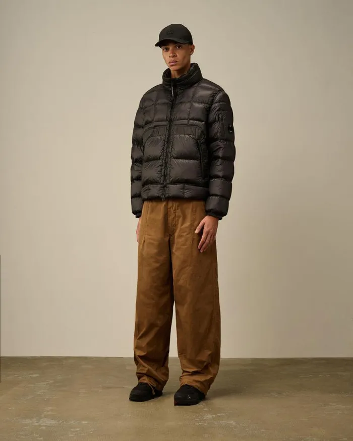CP Company Jacket and Coats DD Shell Hooded Short Down Jacket Nightshade Purple 8211 Man