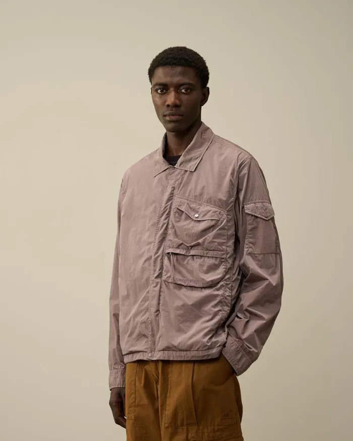 CP Company Overshirt ChromeR Utility Overshirt Purple Dove 8211 Man