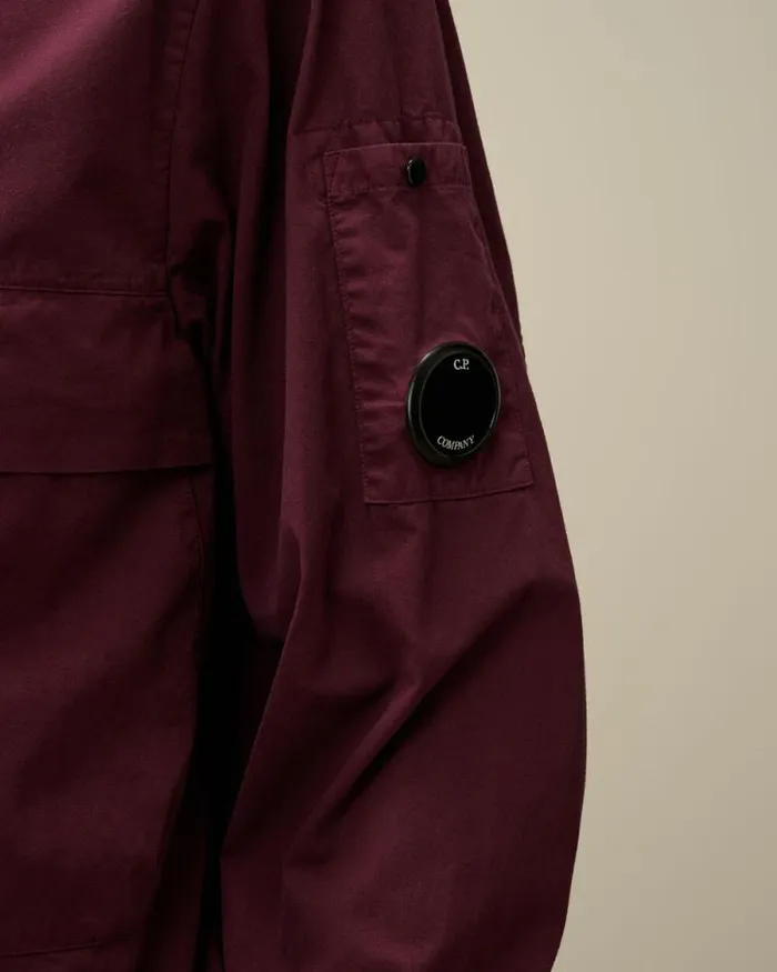 CP Company Overshirt Organic Gabardine Zipped Utility Overshirt Potent Purple 8211 Man