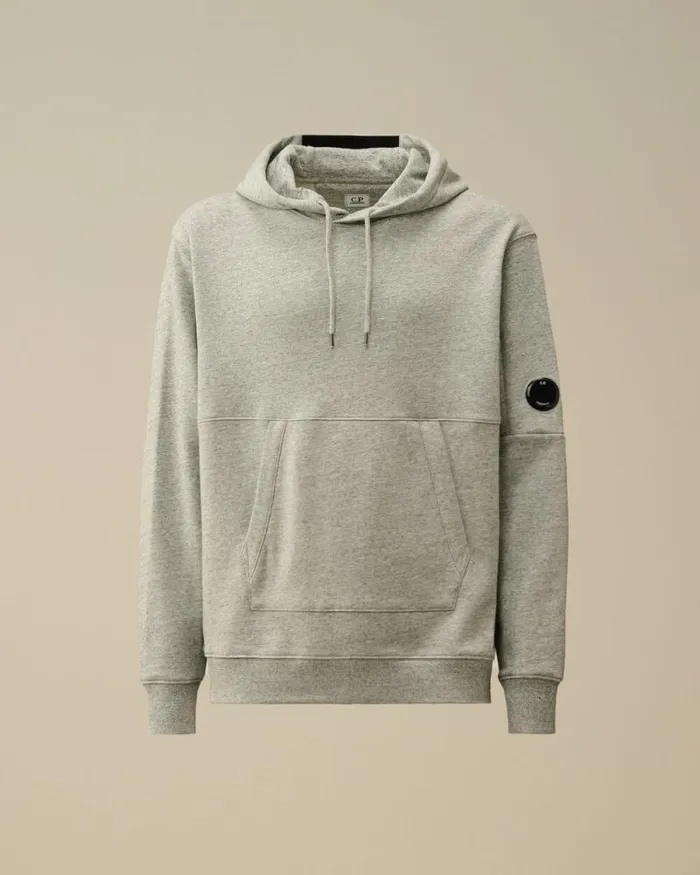 CP Company Sweatshirts Diagonal Raised Fleece Lens Hooded Sweatshirt Greystone Melange 8211 Man CP Company Sweatshirts Diagonal Raised Fleece Lens Hooded Sweatshirt Greystone Melange 8211 Man