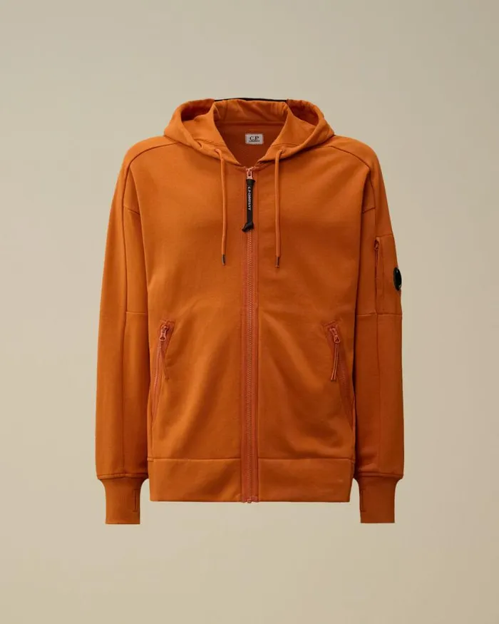 CP Company Sweatshirts Diagonal Raised Fleece Zipped Hooded Sweatshirt Bombay Brown 8211 Man CP Company Sweatshirts Diagonal Raised Fleece Zipped Hooded Sweatshirt Bombay Brown 8211 Man