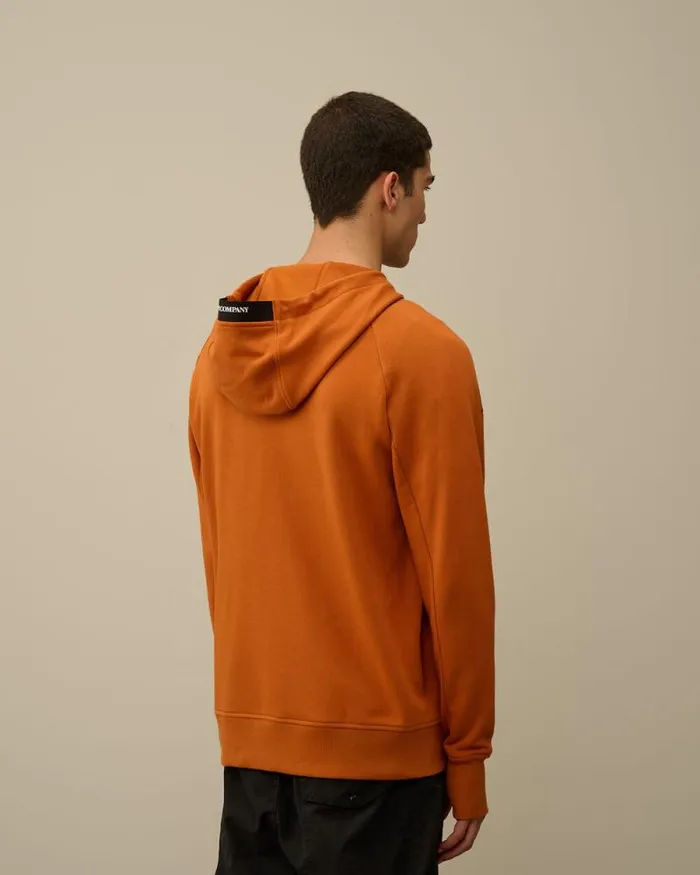 CP Company Sweatshirts Diagonal Raised Fleece Zipped Hooded Sweatshirt Bombay Brown 8211 Man