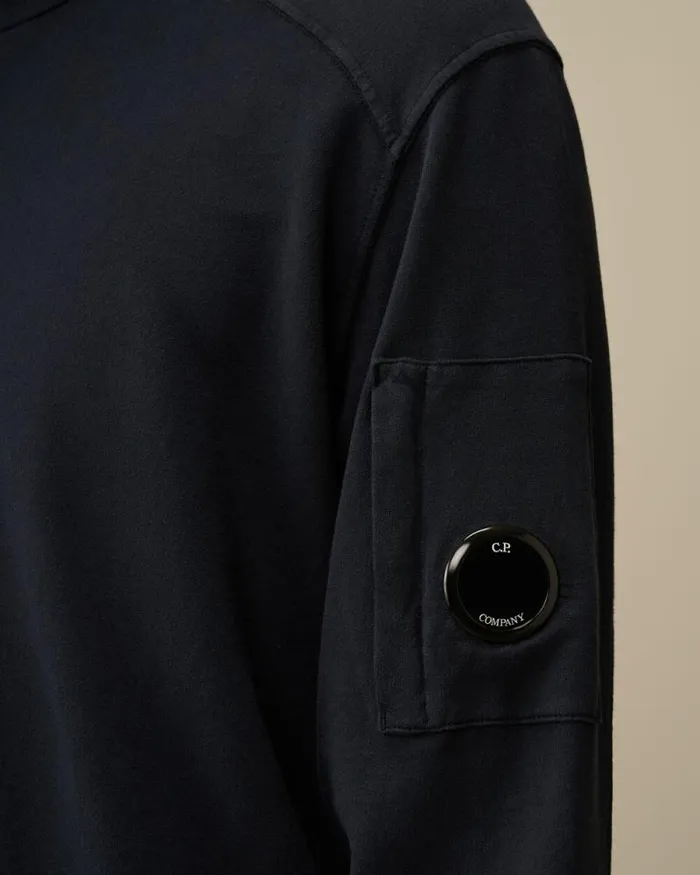 CP Company Sweatshirts Light Fleece Half Zipped Sweatshirt Total Eclipse Blue 8211 Man