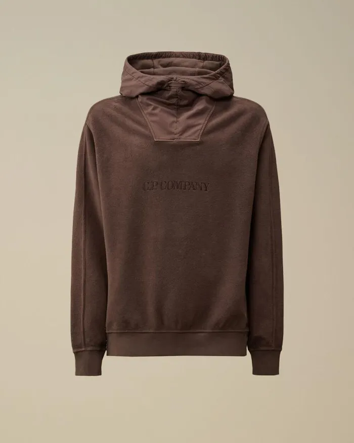 CP Company Sweatshirts Reverse Brushed and Emerized Diagonal Fleece Mixed Hooded Sweatshirt Boulevard Violet 8211 Man CP Company Sweatshirts Reverse Brushed and Emerized Diagonal Fleece Mixed Hooded Sweatshirt Boulevard Violet 8211 Man